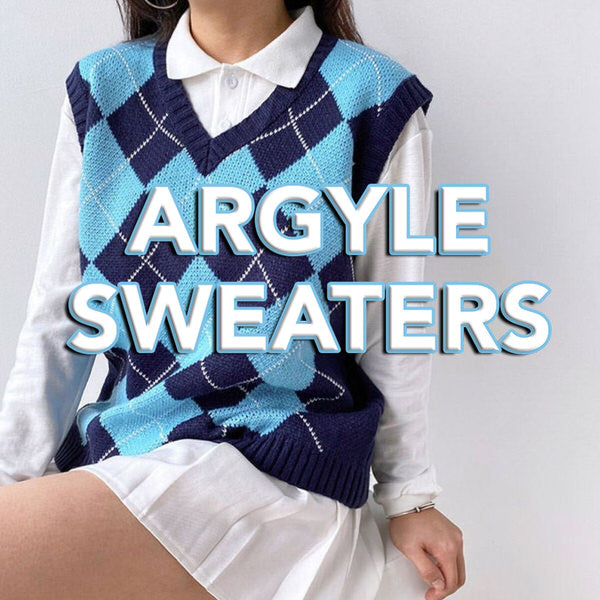 Argyle Sweaters and Argyle Vests - Boogzel Clothing