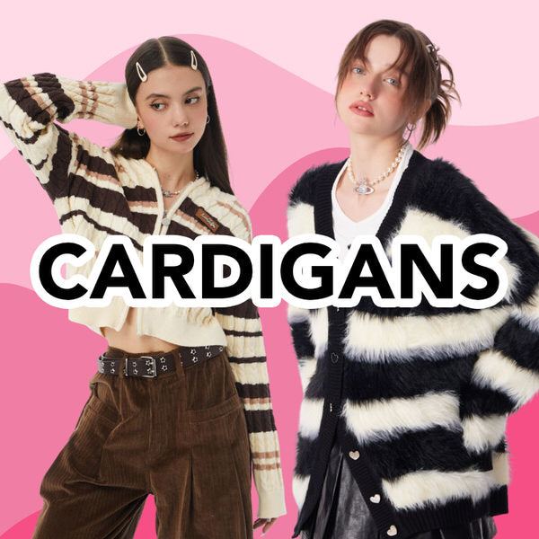 Cardigan Sweaters and Aesthetic Cardigans - Boogzel Clothing