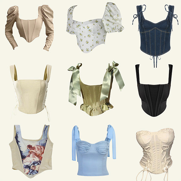 corset tops and denim corsets collection at Boogzel Clothing