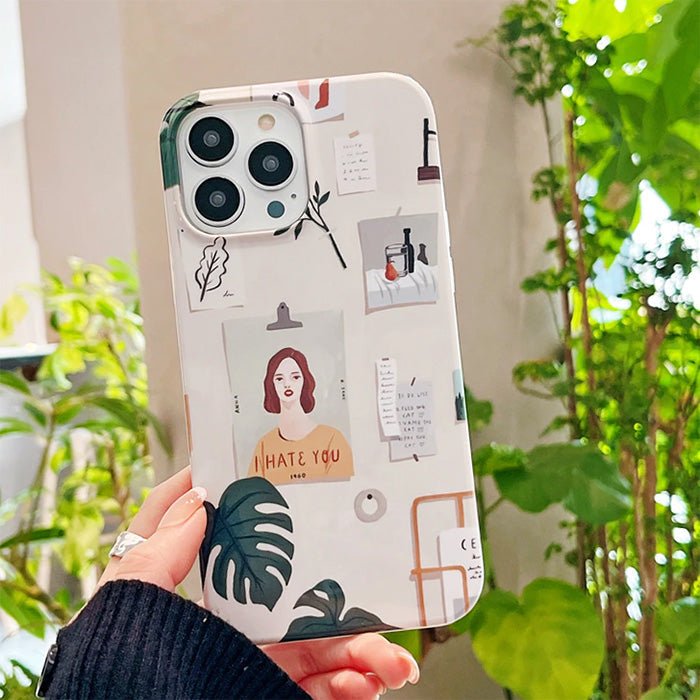 Artsy Aesthetic Girl iPhone Case | BOOGZEL CLOTHING Boogzel Clothing Artsy Aesthetic Girl iPhone Case | BOOGZEL CLOTHING Boogzel Clothing