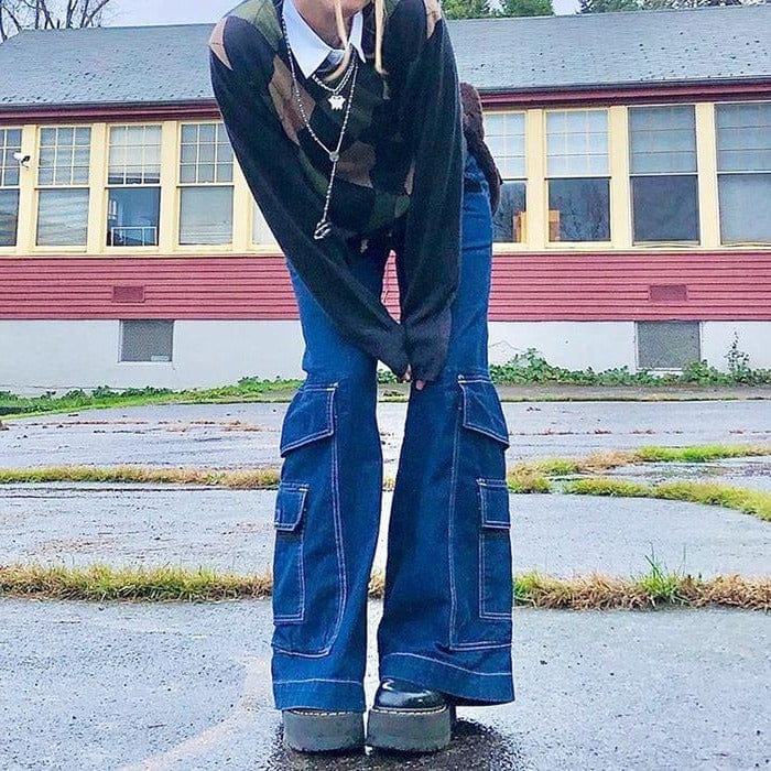 Baggy Pocket Mom Jeans Boogzel Clothing - Main Image