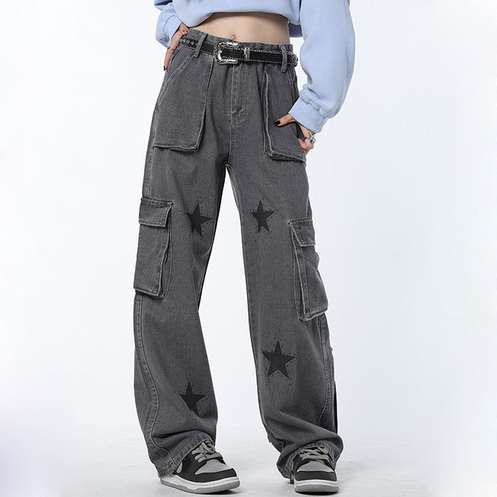 Baggy jeans /denim cargo jeans /pant for girl