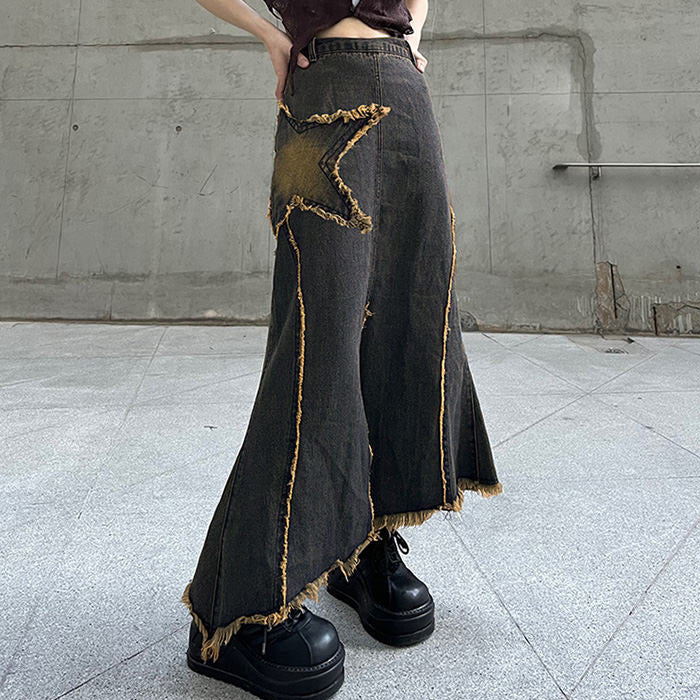 90s Grunge Grunge Denim Skirt Outfit 90s Grunge Fashion Female