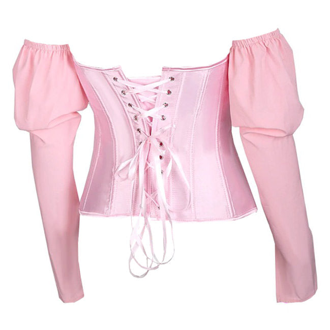 Fairycore Lace Corset Crop Top - Сottagecore clothes