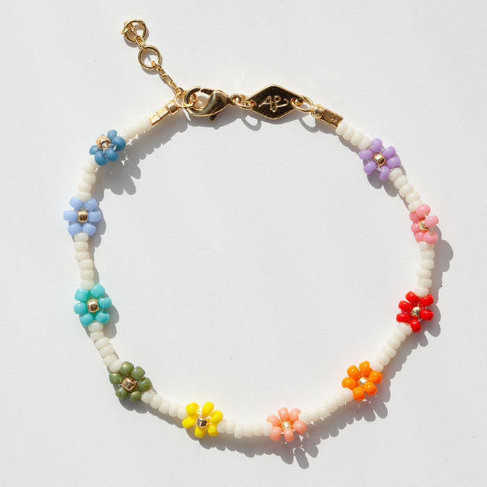 Korean Fashion Colorful Seed Beads Bracelets For Women Girl Trend Flowers