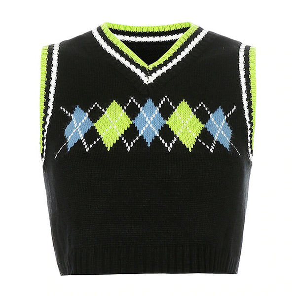 Argyle Sweater Vest - Boogzel Clothing