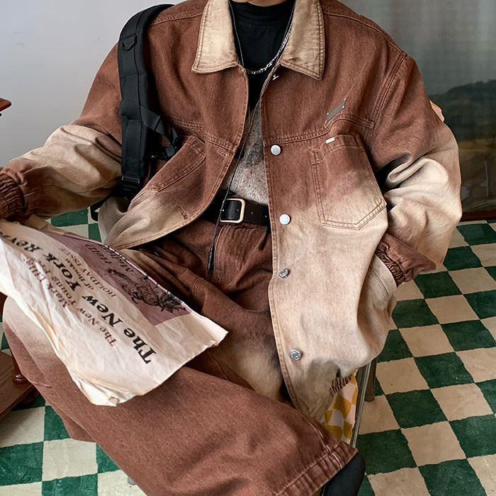 Gradient Baggy Jacket  BOOGZEL CLOTHING – Boogzel Clothing