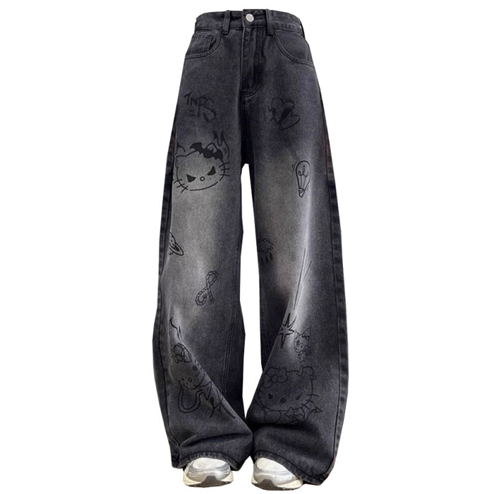 grunge aesthetic cat jeans boogzel clothing