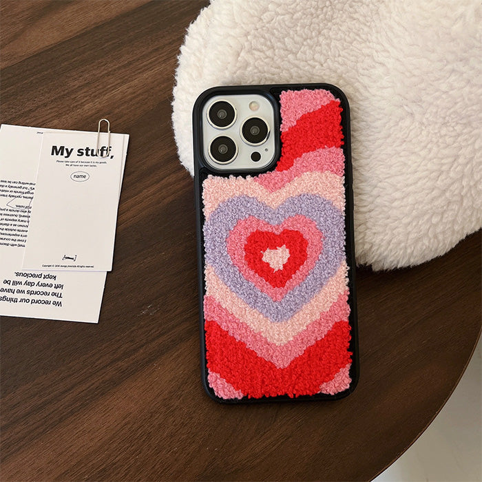 Heart Embroidered iPhone Case Heart Embroidered iPhone Case