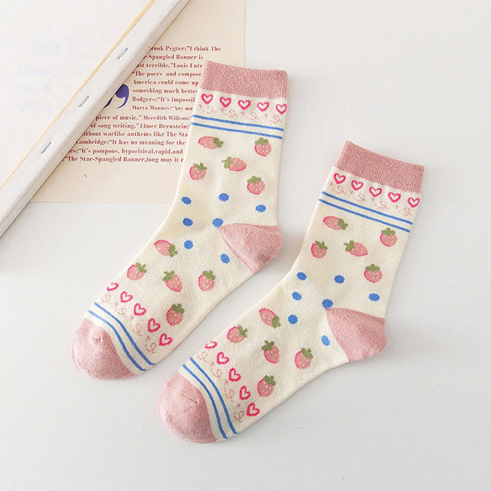Kawaii Strawberry Socks