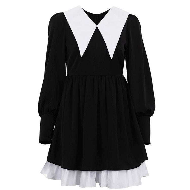 Like a Doll Black Collar Dress, S / Black Like a Doll Black Collar Dress, S / Black