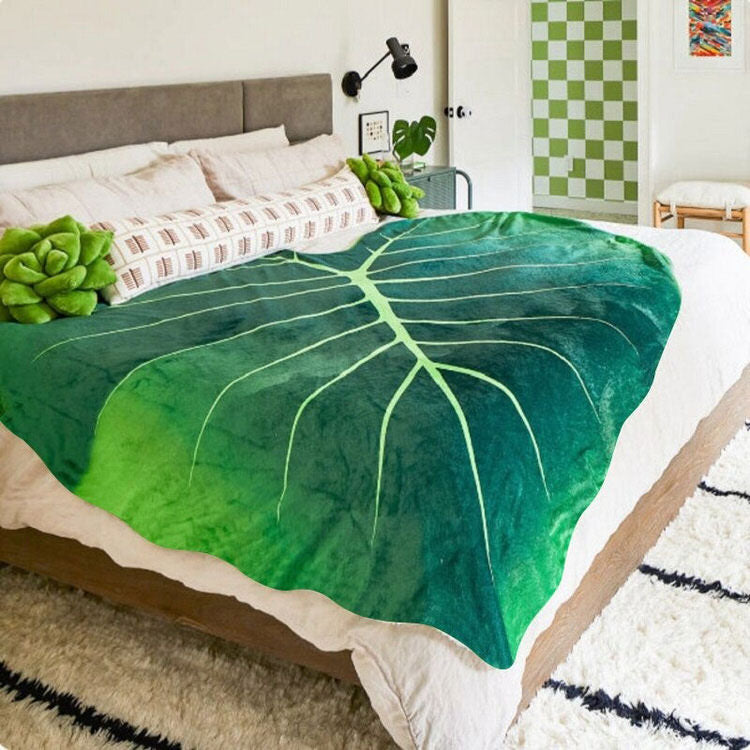 succulent blanket Plant Mom Aesthetic Leaf Blanket