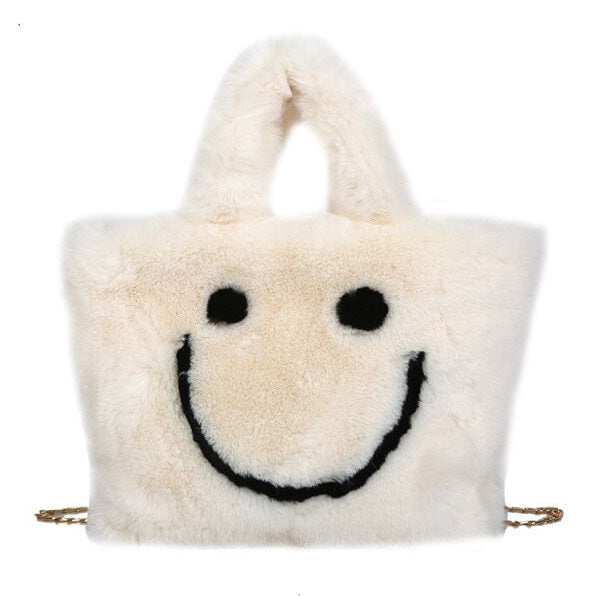 Smile Faux Fur Small Shoulder Bag
