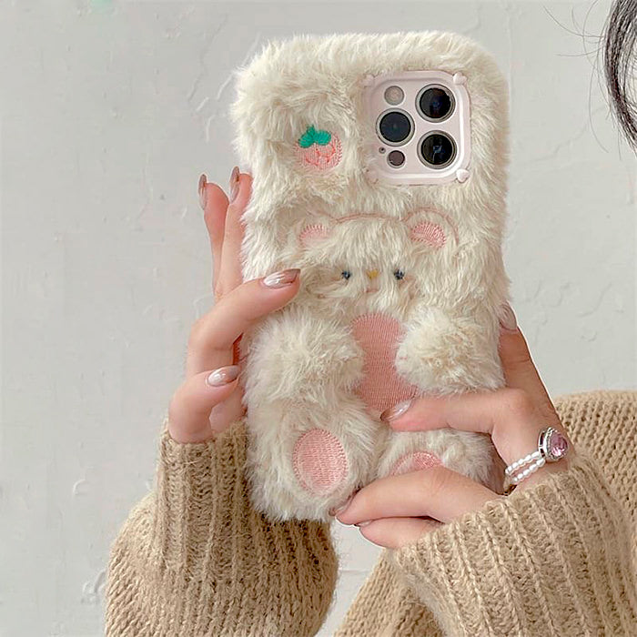 Strawberry Bear Fluffy iPhone Case Strawberry Bear Fluffy iPhone Case