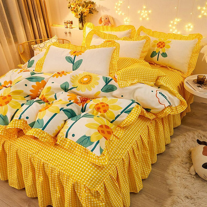 Sunflowers Aesthetic Bedding Set  BOOGZEL CLOTHING – Boogzel Clothing