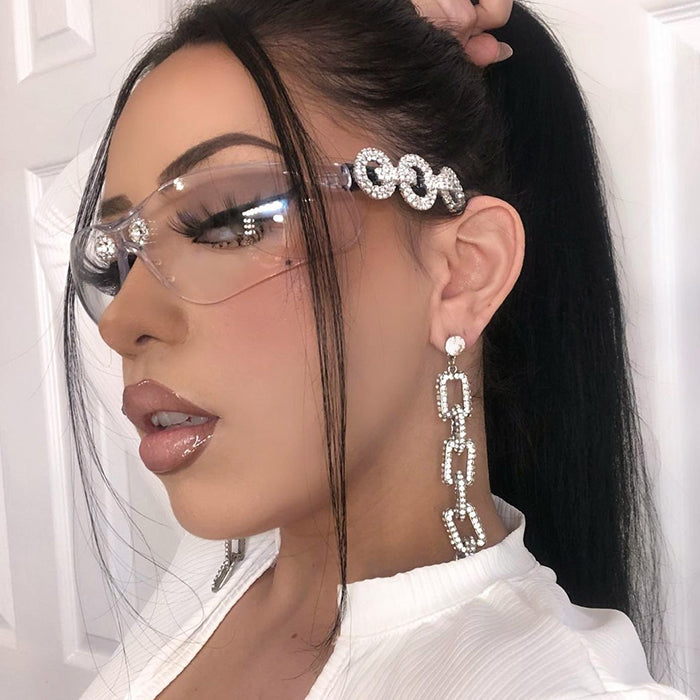 Seemfly Diamant Steampunk Bril Frames Geen Clear L... - Vicedeal Seemfly Diamant Steampunk Bril Frames Geen Clear L... - Vicedeal