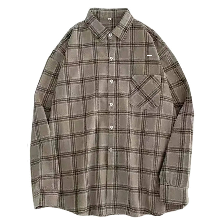 aesthetic dress shirt Indie Aesthetic Embroidered Plaid Shirt
