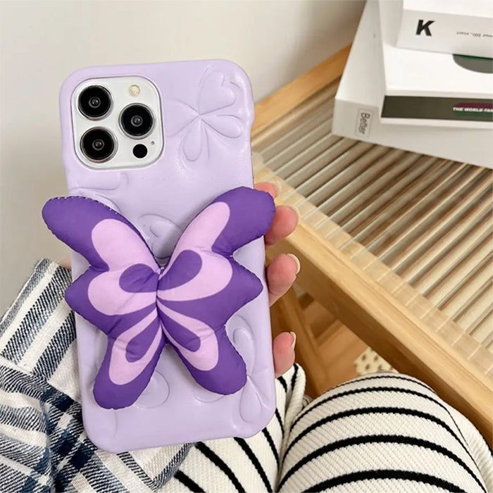 aesthetic butterfly puffer iphone case boogzel clothing