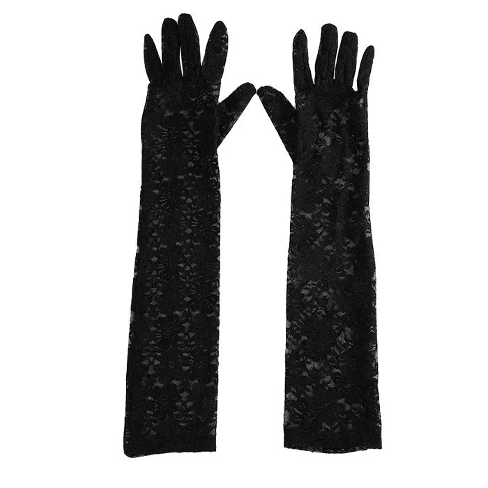 black lace gloves boogzel clothing
