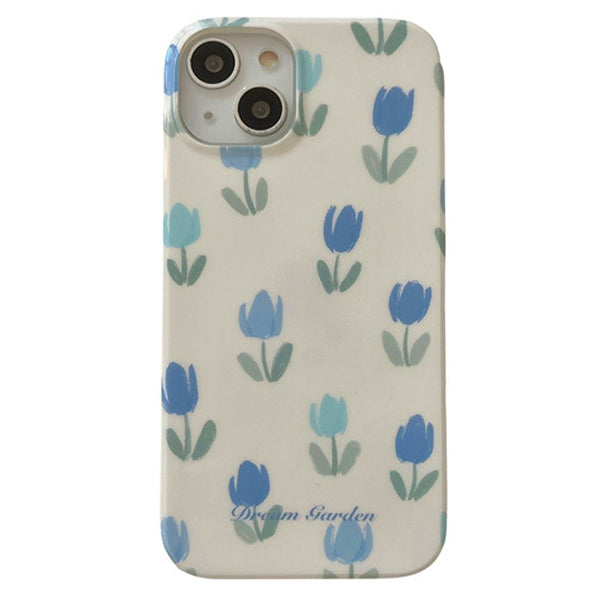 blue tulips iphone case boogzel clothing