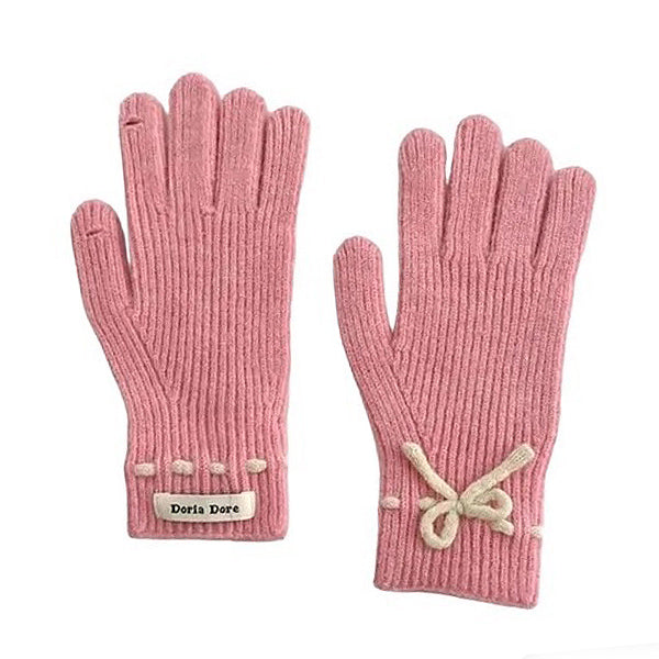 bow knit gloves boogzel clothing