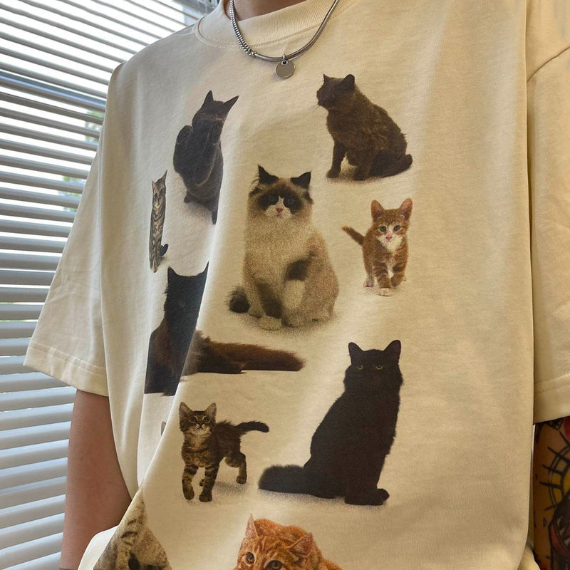 Y2K Aesthetic Grunge T-Shirt - Pastel Kitten in 2023