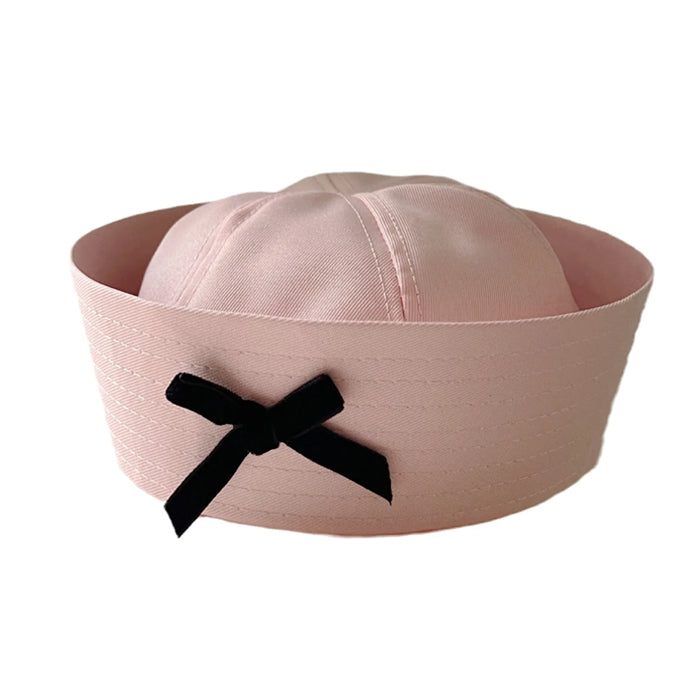 Coquette Girl Bow Sailor Hat, Standart / Pink