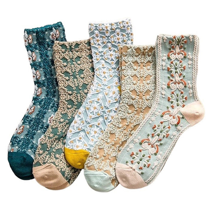 cottagecore aesthetic embroidered socks boogzel clothing