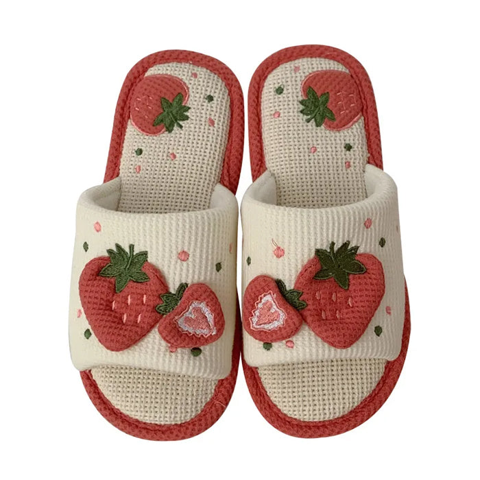 cute strawberry slippers boogzel clothing