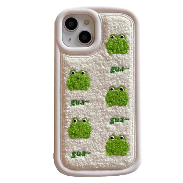 Frog Embroidery IPhone Case Frog Embroidery IPhone Case
