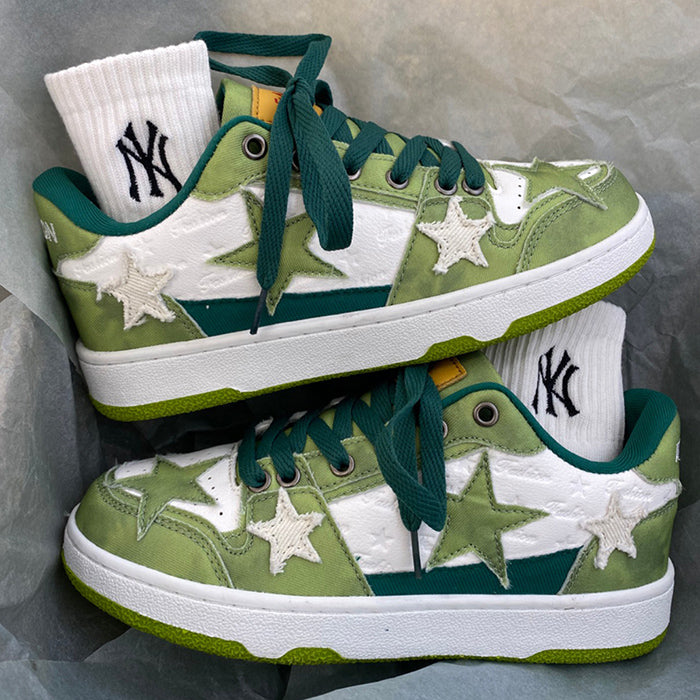 Green Star Sneakers, EU36 (US6.0) / Green