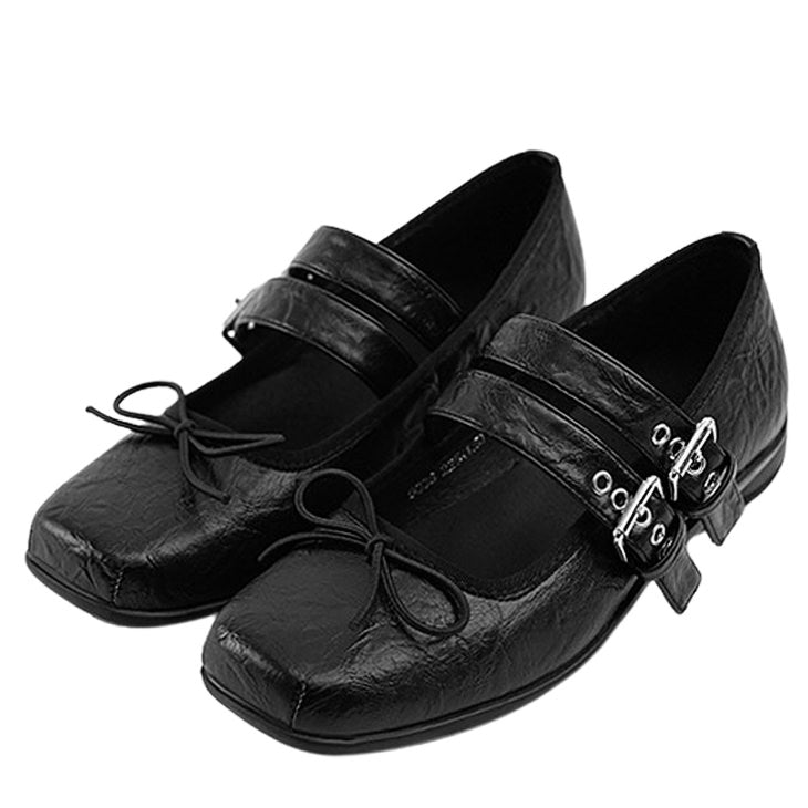 Grunge Ballet Flats - black Ballet Flats with bows - boogzel clothing