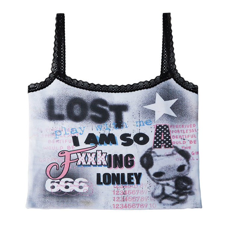 00's Style I Am So Lonely Skinny Tank - Boogzel Clothing