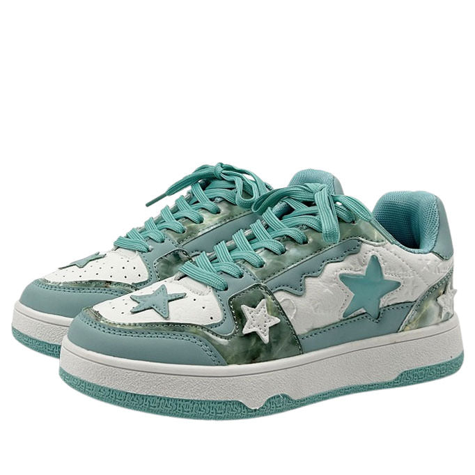 Star Blue Sneakers - aesthetic sneakers boogzel clothing