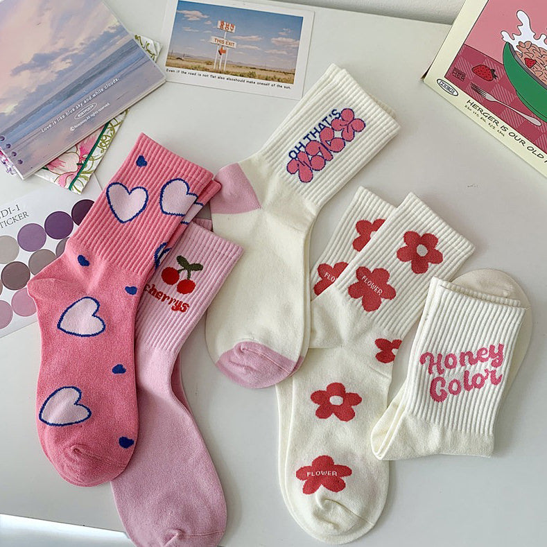Naturally Sweet Pink Aesthetic Socks  BOOGZEL CLOTHING – Boogzel Clothing