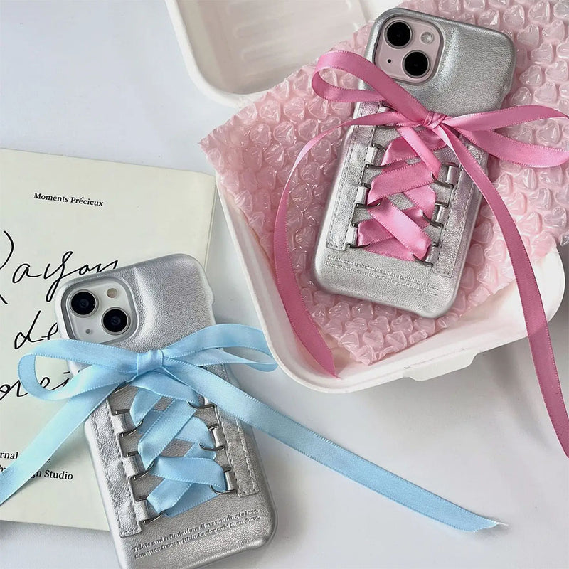 Balletcore Ribbon Lace Up iPhone Case Balletcore Ribbon Lace Up iPhone Case