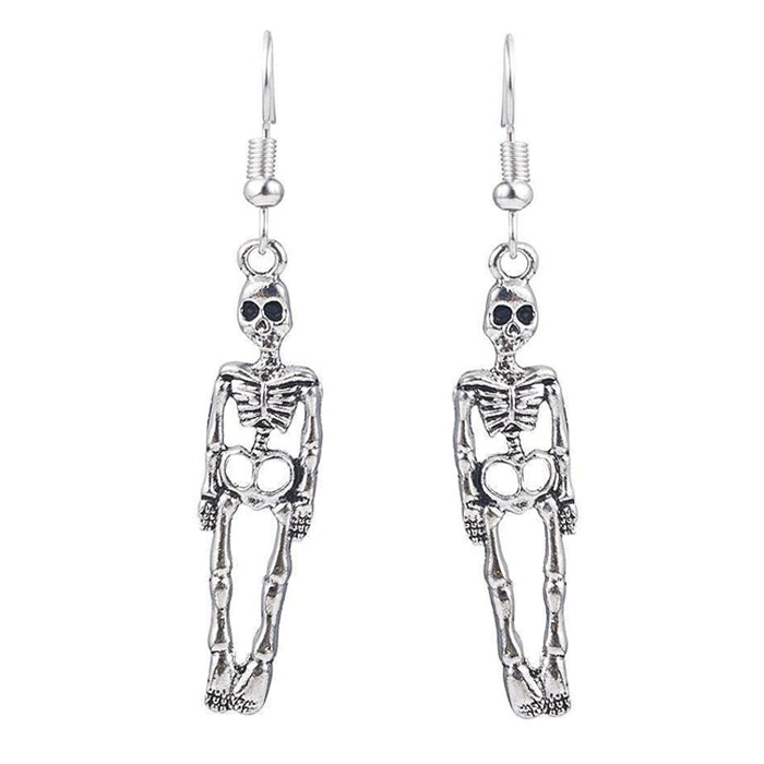 skeleton earrings boogzel clothing