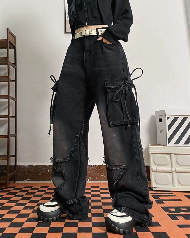 Star Patch Cargo Jeans - Boogzel Clothing