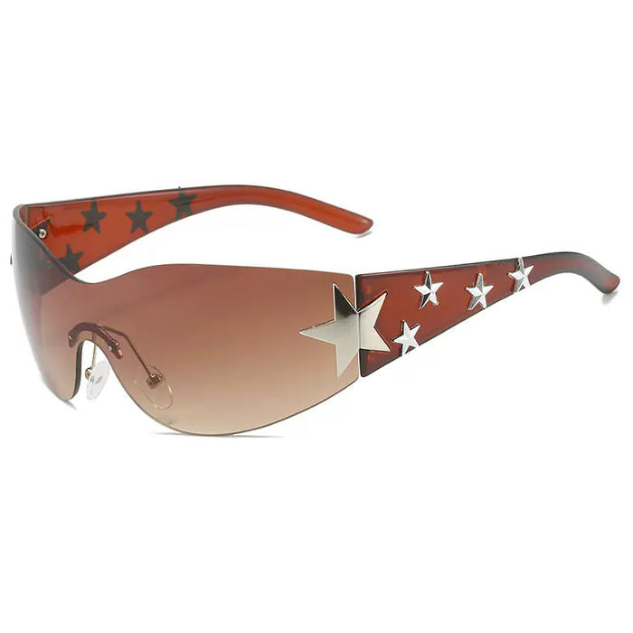 star goggles Stargirl Aesthetic Sunglasses, Brown