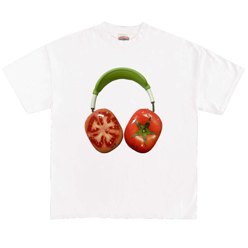Tomato Headphones Graphic T-Shirt | BOOGZEL Clothing – Boogzel