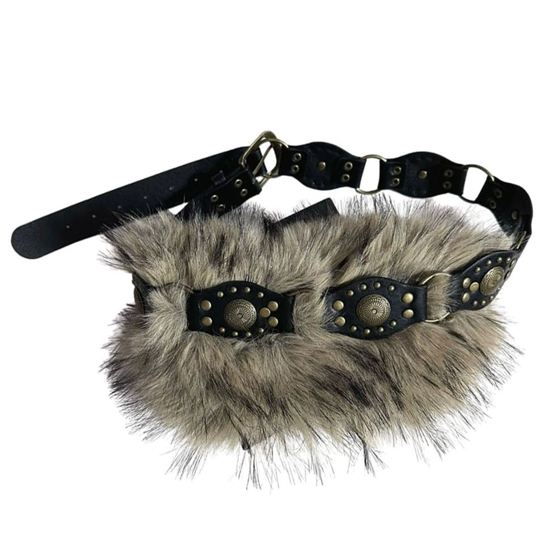 Wild Aura Y2K Fur Belt | AESTHETIC ACCESSORIES – Boogzel Clothing