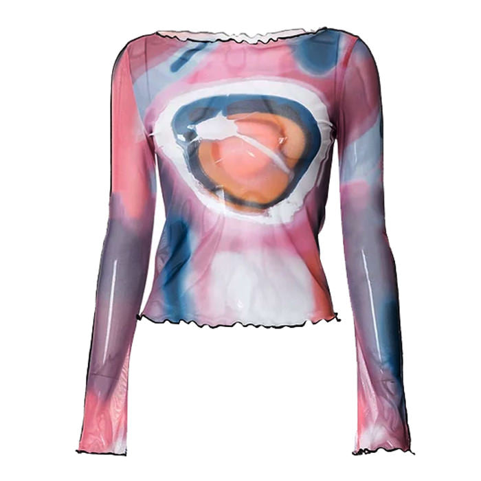 y2k aesthetic galaxy mesh top boogzel clothing