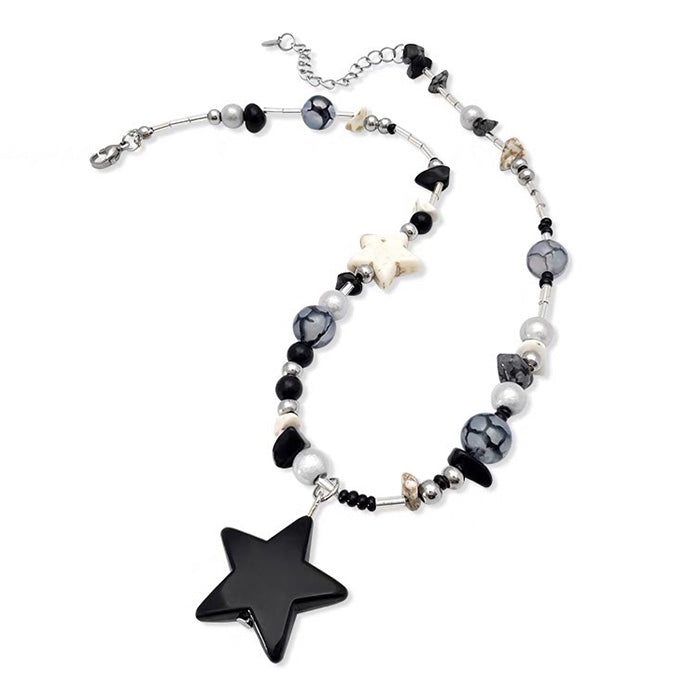 y2k star beaded necklace boogzel clothing