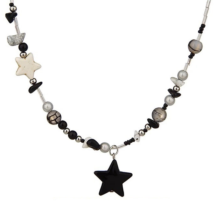 y2k star beaded necklace boogzel clothing