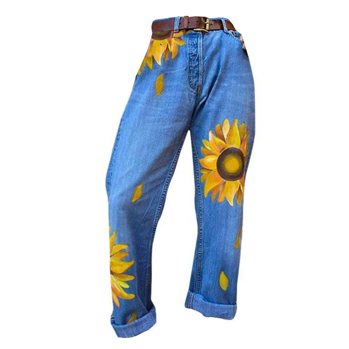 Jeans - Sunflower Pockets