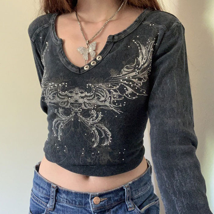 Grunge Fairycore Lace Crop Top  Cottagecore Tops for Women – Moon