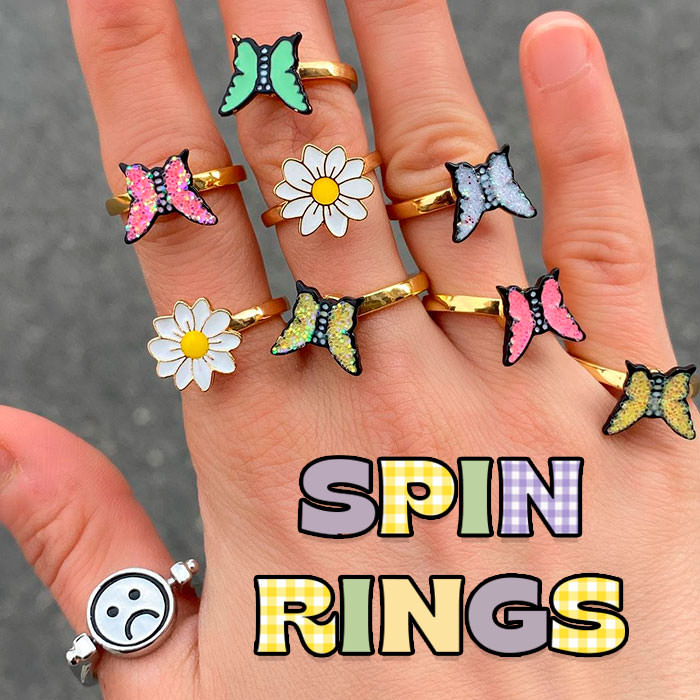 anxiety rings, fidget rings boogzel clothing