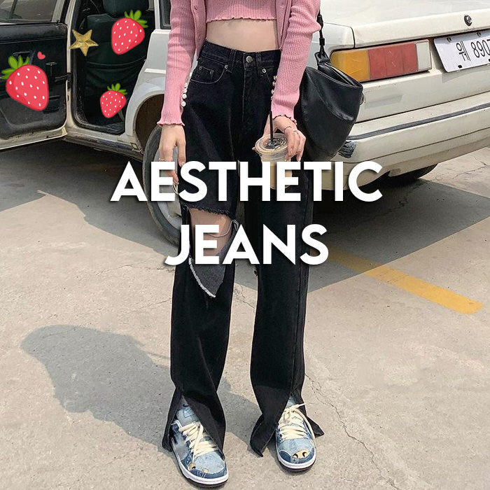 aesthetic jeans boogzel clothing