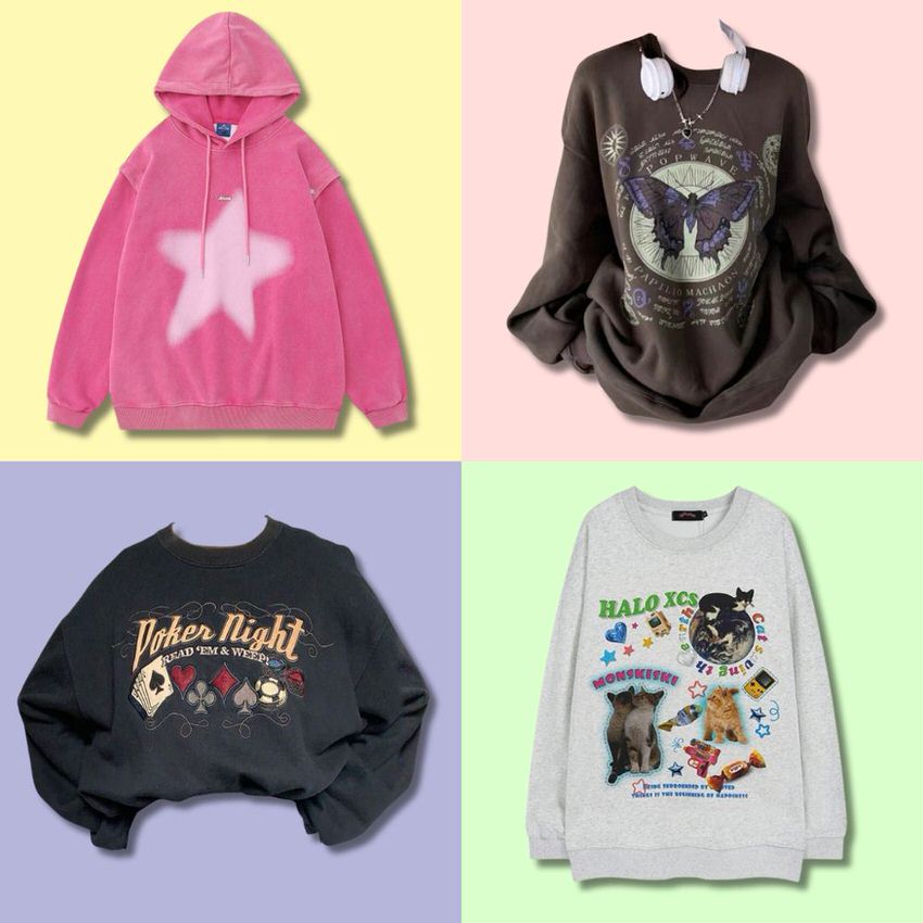 aesthetic hoodies, aesthetic sweatshirts, oversized hoodies - boogzel clothing