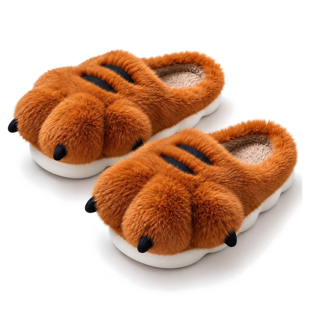 White Claw Paw Slippers Fluffy Animal Paw House Slippers boogzel_clothing